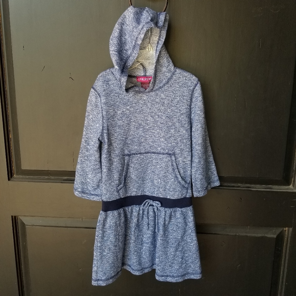 3/$20 GIRLS HEATHERED HOODED DRESS